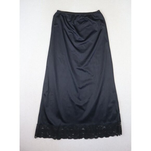 OPALAIRE - VINTAGE WOMEN'S BLACK SKIRT SLIP - HALF SLIP - SIZE M - Picture 1 of 8